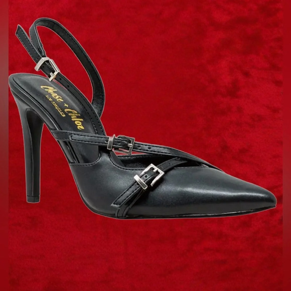 Chase and Chole Buckle Bands Slingback Pump 7.1/2 - Picture 4 of 5